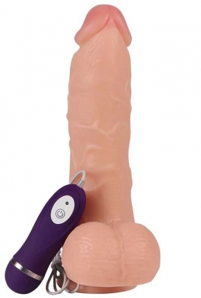 Shequ Adam Vibrating Realistik Vantuzlu Titreimli Dildo 21 cm
